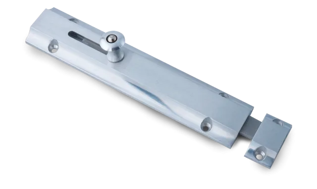 Profiled brass or aluminium door bolts