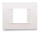 BELLA 43 rectangular 2-module plate, white — SOMEF 43PY02B