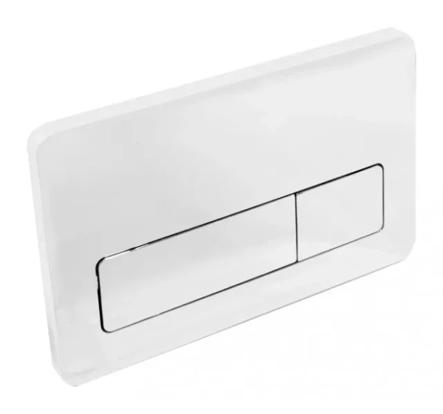 Plaque de déclenchement rectangulaire Warda couleur blanc — EJIM JWC2068