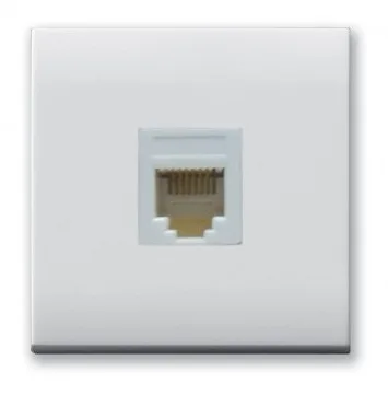 Telephone socket 4 contacts RJ11 keystone square DOMUS 44 — SOMEF 441024K2