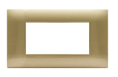 Plate YOUNG 44 rectangular gold 4 modules — SOMEF 44PJ04GOLD