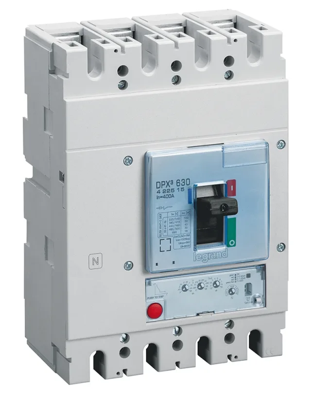 Disjoncteur électronique S1 DPX³630 pouvoir de coupure 50kA 400V~ – 4P – 400A — Legrand — 422515