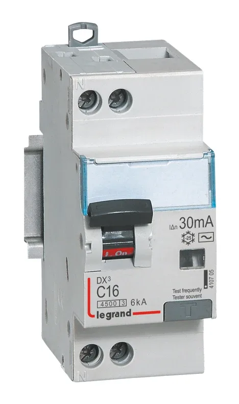 Legrand DX³ RCBO — 16A, 2 modules, IP20 — 410705