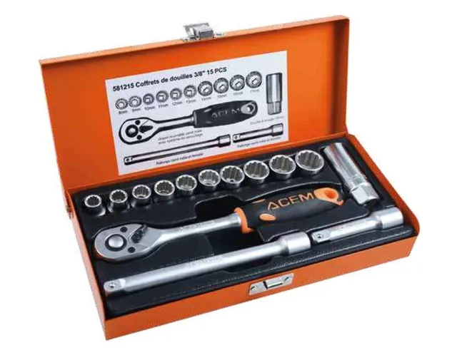 Boxed set of sockets 3/8&Prime; — 581215