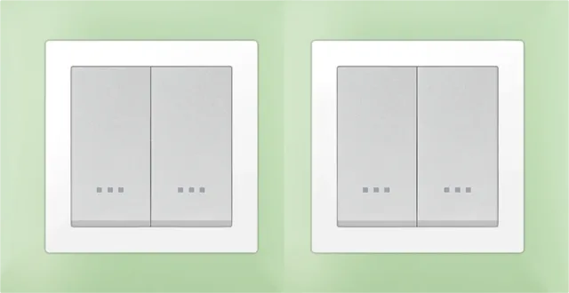 Plaque carrée 4 modules vert anis à enjoliveur chromé STIEL ALPHA Quadro