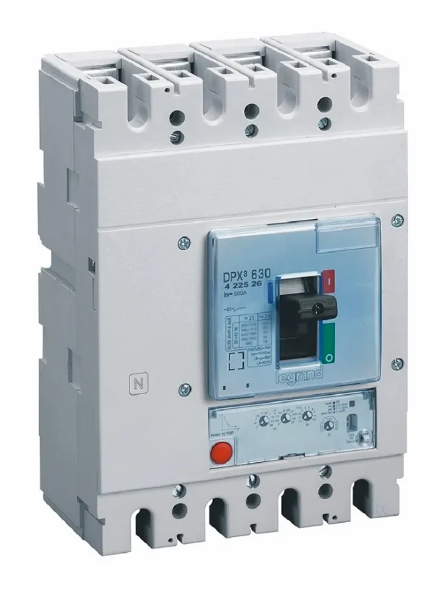 Disjoncteur électronique S1 DPX³630 pouvoir de coupure 70kA 400V~ – 4P – 500A — Legrand — 422526