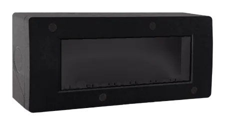 Boîte apparente noir mat 6 modules — SOMEF 43Q46NR