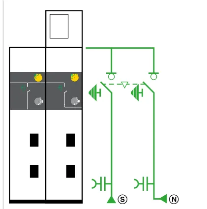 Schneider Electric SM6-24 NSM-barres — Medium-voltage (MV) switchgear cubicle — Automatic transfer with busbar connections