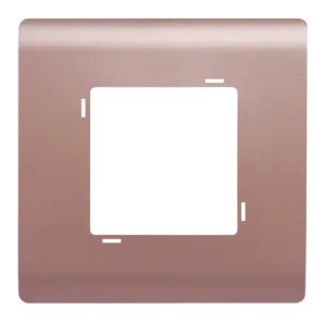 Plaque de finition SERENA carrée métal-elite rose métallisé — SOMEF 43PLS32RO