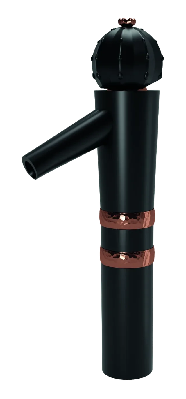 Tall vessel basin mixer matt black / rose gold Cactus — SOPAL 06H7AAE
