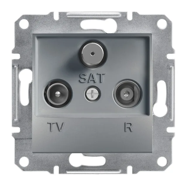 Prise antenne TV / radio / SAT Asfora EPH3500162 — acier