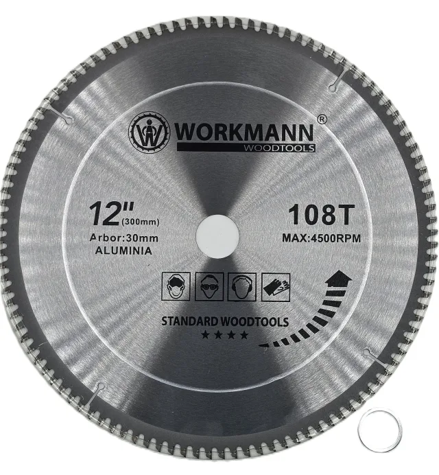 Workmann carbide-tipped aluminium saw blade — 300×30 · Z108 · 108 teeth