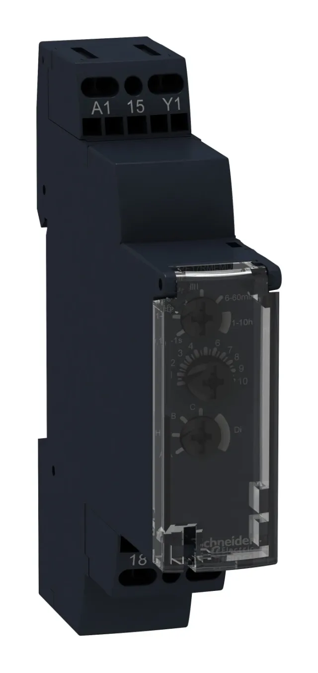 Modular timing relay RE17RMEMU — 24 V DC / 24…240 V AC