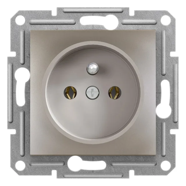 Asfora EPH2800169 earthed socket outlet — bronze