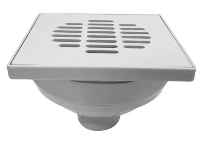 Siphon de sol PVC Slim sortie verticale Ø50 15 × 15 EJIM JSB1135