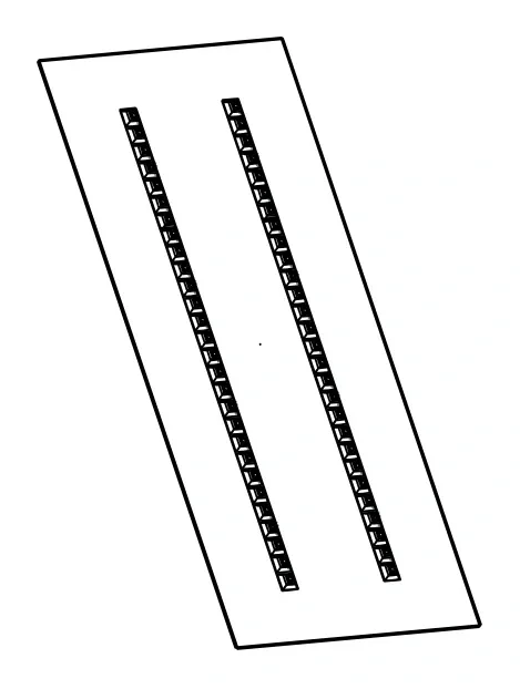 Recessed luminaire BELUX LED TYPE C — 1350 x 600 mm · 31 W · 3000 K