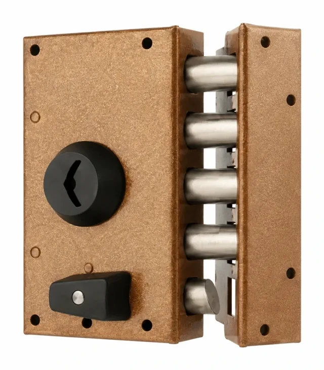 Surface-mounted lock without rod 140 × 180 mm