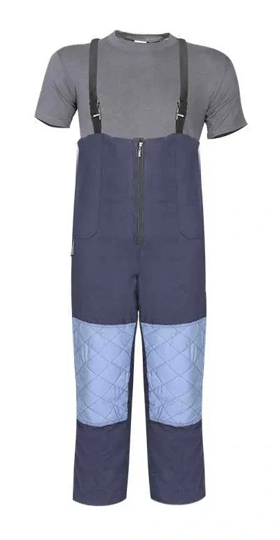 Two-tone bib-trouser work set
