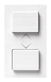 Double bouton poussoir pour volet roulant blanc — SOMEF 45B56M