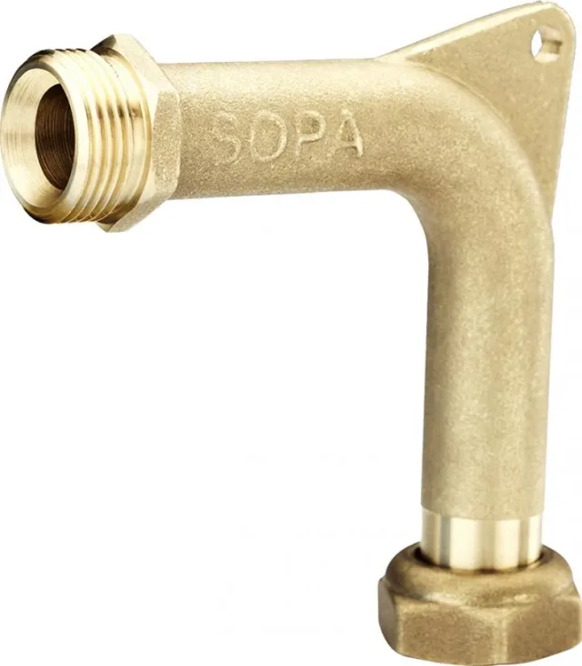 SOPAL — 90° male-female JSC gas elbow with fixing bracket — 13NCA01