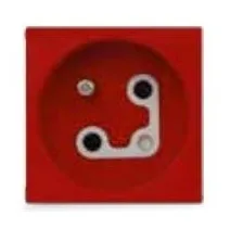 Power socket French 2P+T with keying with recess angled 45 — SOMEF 431093TSR