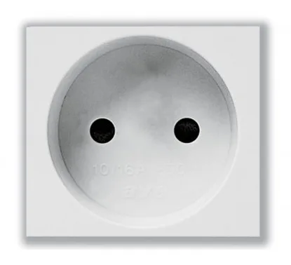 Socket 2 poles square 16 A with safety white — SOMEF 45B92SM