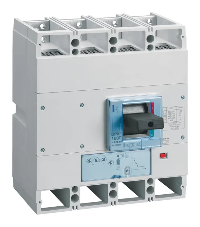 Disjoncteur électronique S1 DPX³1600 pouvoir de coupure 50kA 400V~ – 4P – 1000A — Legrand — 422559