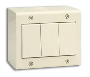 Boite apparente 3 modules S45 ivoire — SOMEF 45Q03