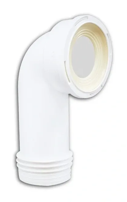 Bent WC pan connector semi long L25 with seal Ø100/110 — EJIM JWC2081