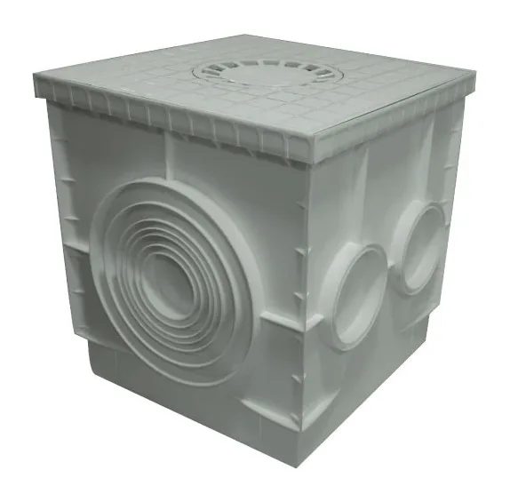 Regard de branchement en PP 400 × 400 avec siphon gris — EJIM JCA4061