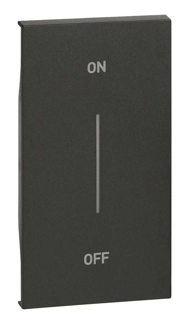 BTICINO Living Now cover plate — Black — BTKG01MH2AG