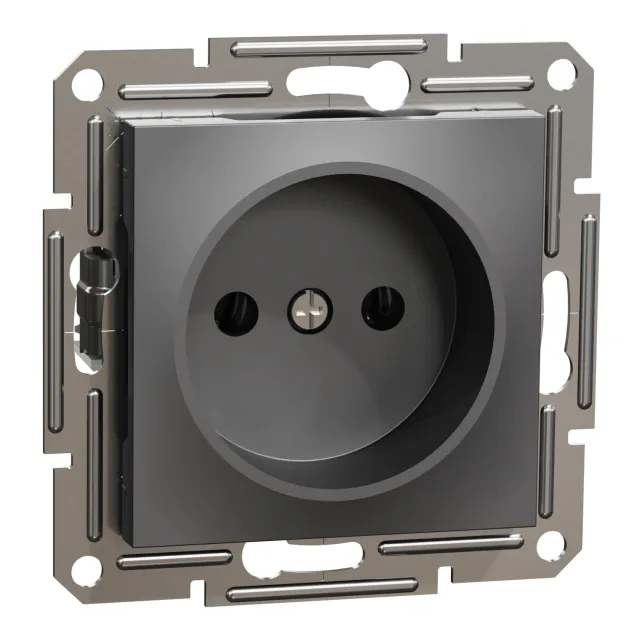 Asfora EPH3000171 unearthed socket outlet — anthracite