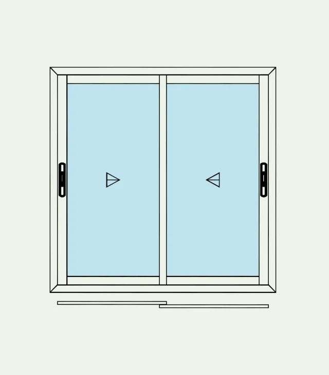 Fenêtre coulissante aluminium — 2, 3 ou 4 vantaux