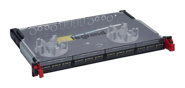 Tiroir optique modulaire coulissant 19pouces LCS³ équipé de 12 connecteurs SC duplex multimodes — Legrand