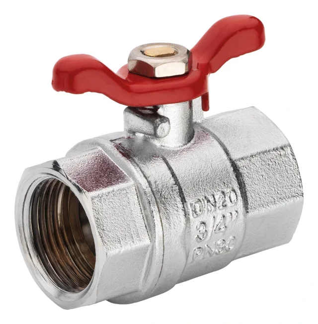 SOPAL — Female-female ball valve full bore with butterfly handle — 0199A03