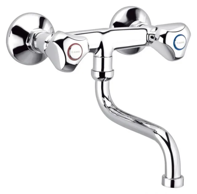 Two-handle kitchen sink mixer wall-mounted Tozeur — SOPAL 0456A04