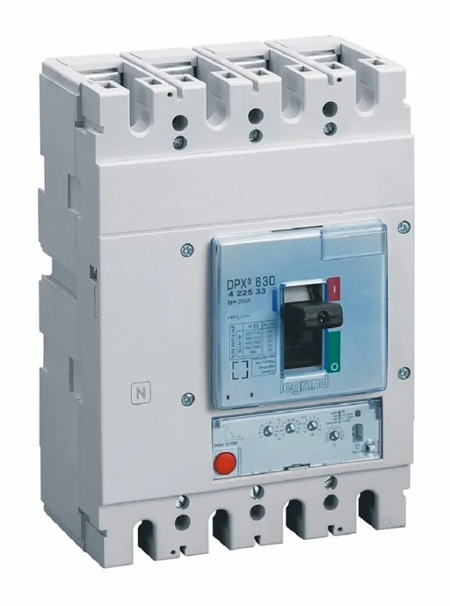 Disjoncteur électronique S1 DPX³630 pouvoir de coupure 100kA 400V~ – 4P – 250A — Legrand — 422533