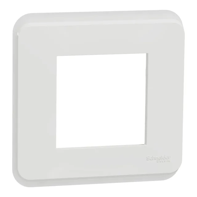 Plaque de finition New Unica NU400220 — blanc antibactérien