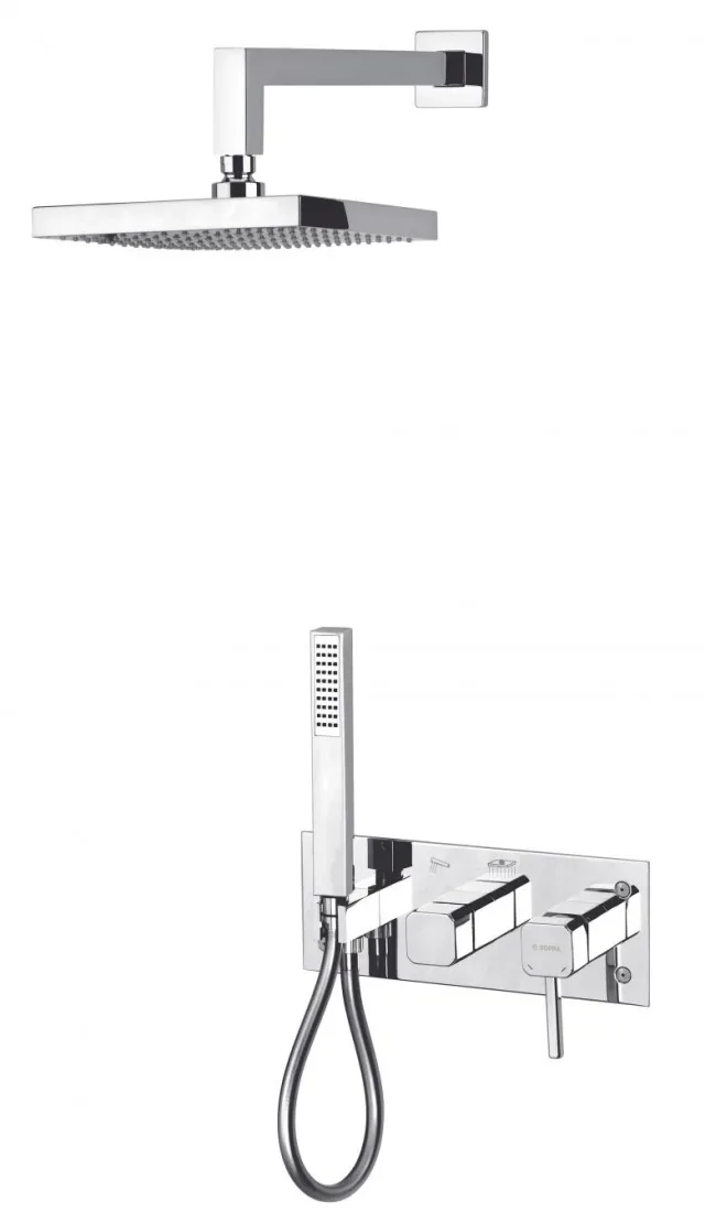 Shower mixer kit concealed with diverter Zarzis — SOPAL 06BLA04