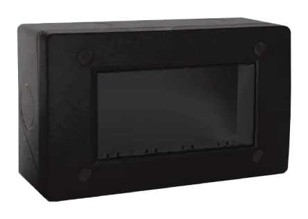 Boîte apparente noir mat 4 modules — SOMEF 43Q44NR