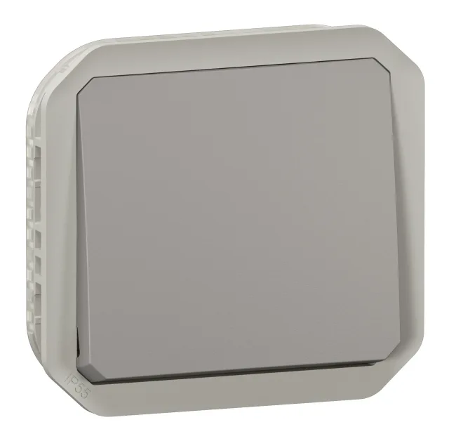 Permutateur étanche Plexo IP55 IK07 avec enjoliveur finition gris — Legrand — 069521L