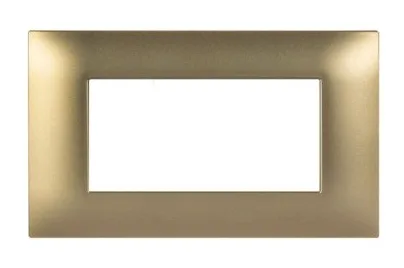 Plate YOUNG 44 rectangular gold matt 4 modules — SOMEF 44PJ04RA