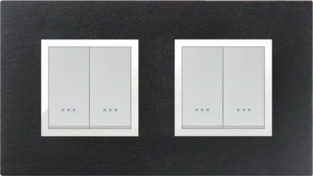 STIEL ALPHA Prestige 4-module square slate cover plate