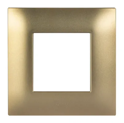 Plate YOUNG 44 square gold matt 2 modules — SOMEF 44PJ32RA