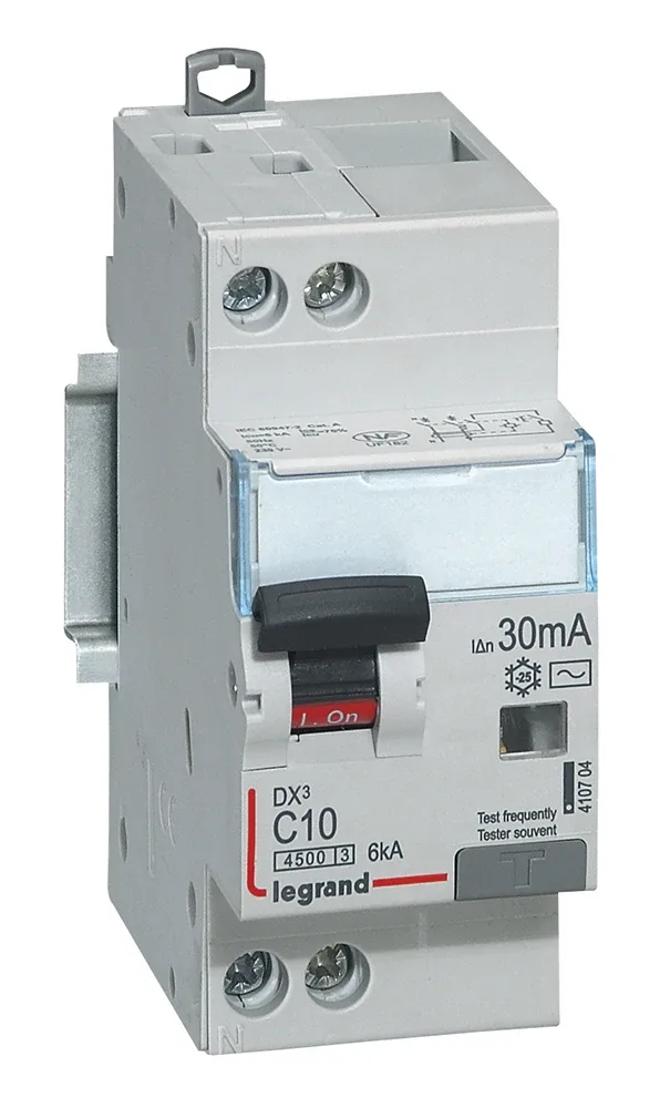 Legrand DX³ RCBO — 10A, 2 modules, IP20 — 410704