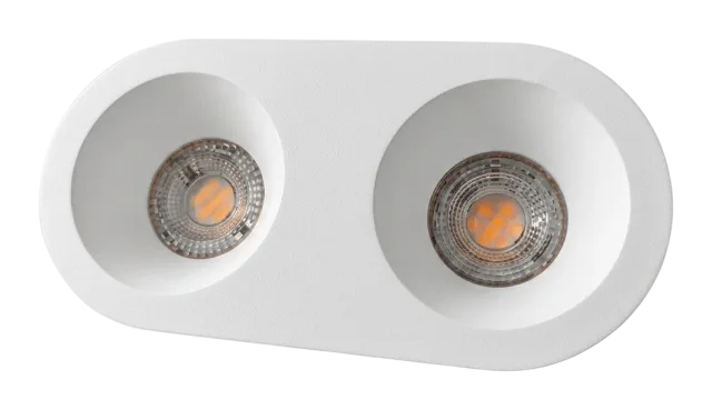 LUMOS flat round DUO white recessed spotlight trim