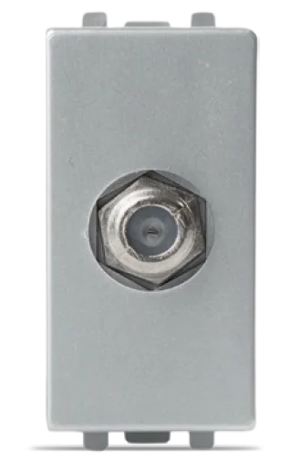 STIEL ALPHA type F coaxial satellite socket silver
