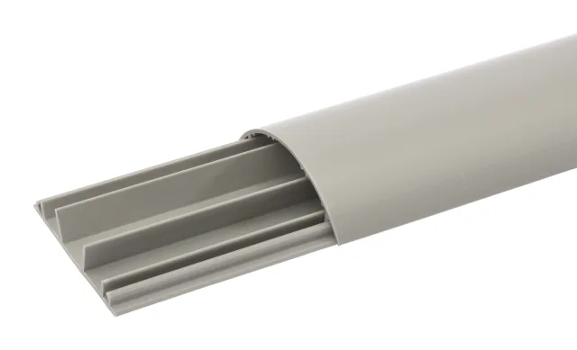 Passage de plancher PVC 3 compartiments 75x18mm – gris RAL7030 — Legrand