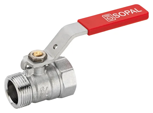 SOPAL — Male-female ball valve with lever — 01BKA03