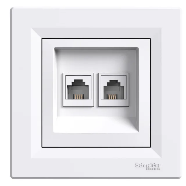 Asfora EPH4200121 rj11 socket outlet — white